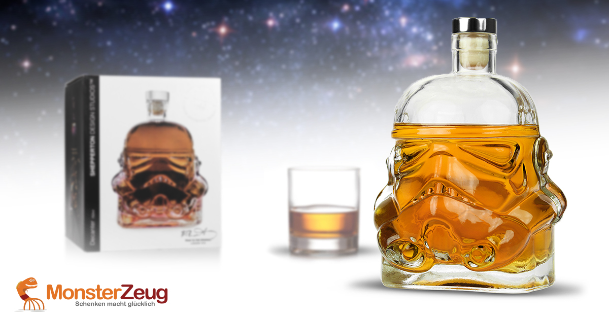 Whisky Karaffe Stormtrooper aus Glas mit Korkenverschluss