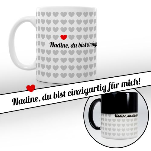 1000 Herzen - personalisierte Tasse