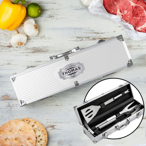 Coffret ustensiles barbecue de luxe