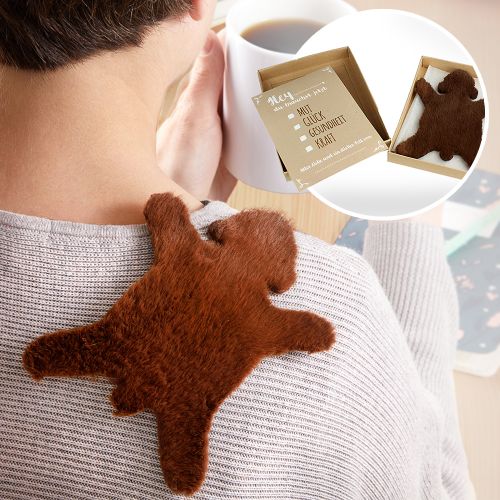 Dickes Fell - GlÃŒcksbringer in Geschenkbox braun