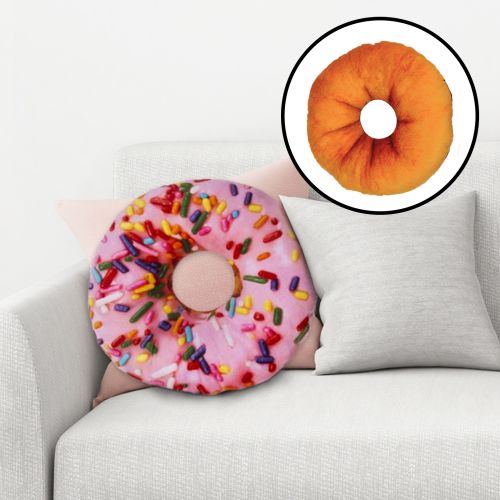 Dekokissen Donut - rosa