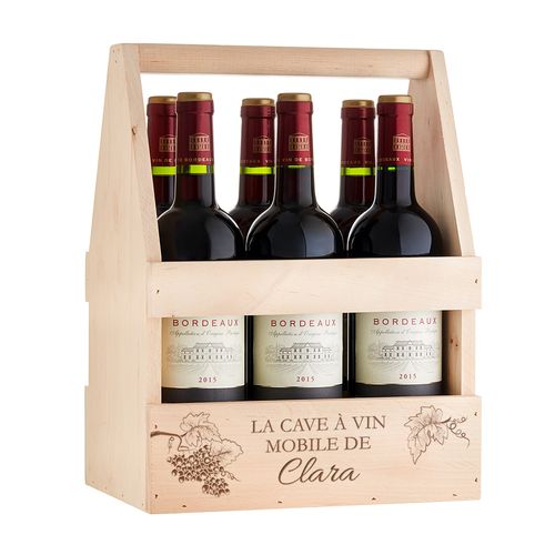 Porte-bouteille avec verre � vin personnalis�s - Cave � vin mobi