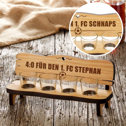 Personalisierte Vierer Schnapsbank - 4:0