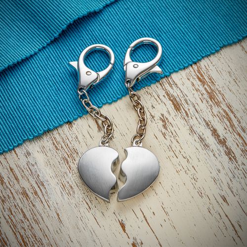 Valentinstag Herz Geschenkidee Zweiseitiger Schlüsselanhänger mit Wunschtext 