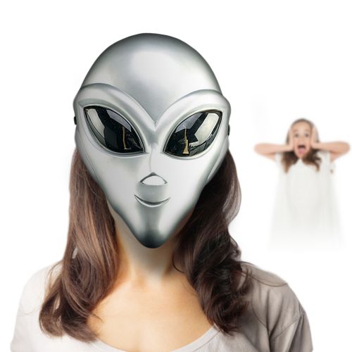Alien Maske mit Stimmverzerrer - ideales Faschingskostüm