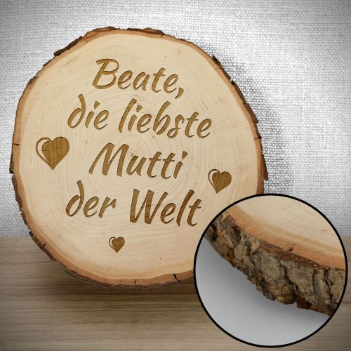 Baumscheibe mit Gravur - Die Liebste Mutti