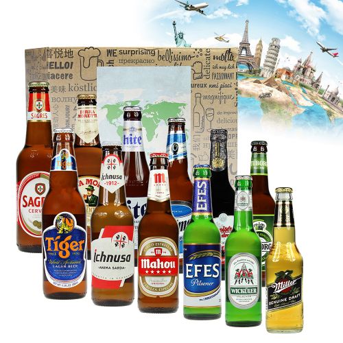 Bier Weltreise XL - 12er Geschenkbox