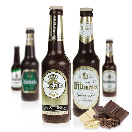 Bierflasche aus Schokolade