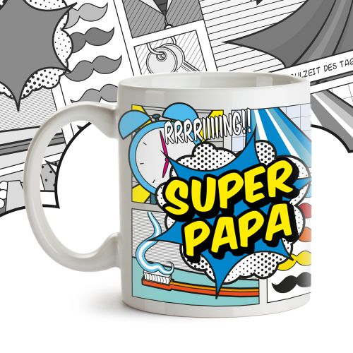 Comic Tasse Super Papa Fur Superhelden