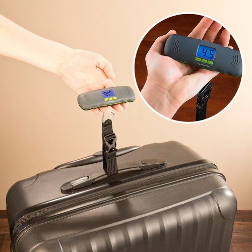10 g Tragbare Mini-Taschenwaage für elektronische Taschenreisewagen Gewichtswaage Digitale Gepäckwaage mit Haken LCD-Display 50 kg 
