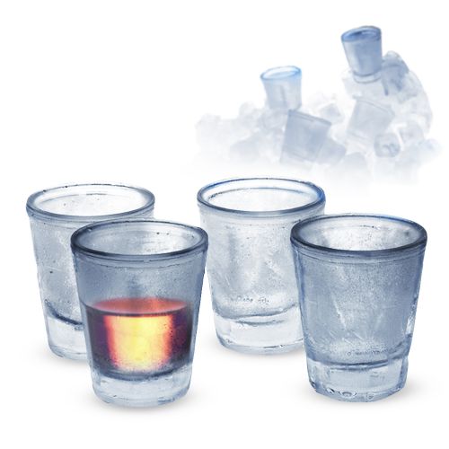 Verres � shots fra�cheur � double paroi � set de 4 