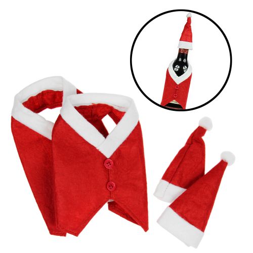 Flaschenanzug Weihnachtsmann - 2er Set
