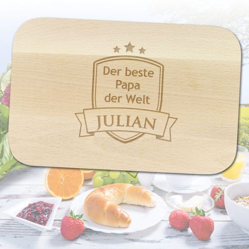 Planche � d�couper avec gravure - Meilleur papa