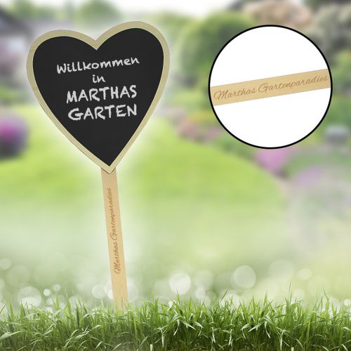 Garten Deko - Herz Kreidetafel