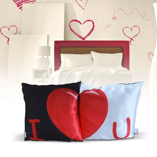 Kissenbezug 2er Set - I Love You
