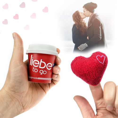 Liebe to go - mit handgefertigtem Herz