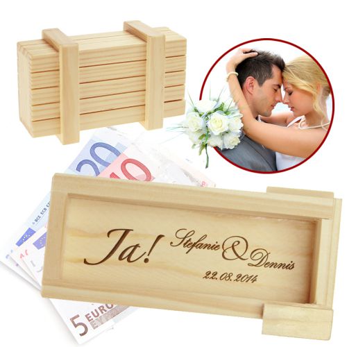 Magische IQ Box Hell zur Hochzeit - Jawort Gravur