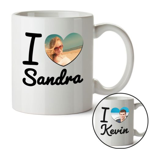 Personalisierte Fototasse - I Love