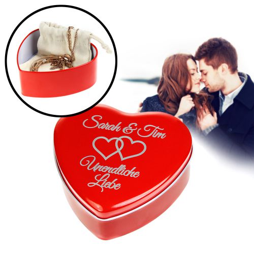 Personalisierte Geschenkbox - Rotes Herz