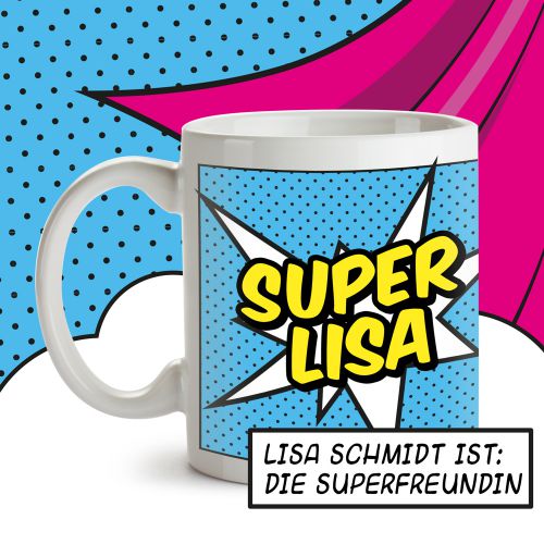 Personalisierte Supercape Tasse - Frau