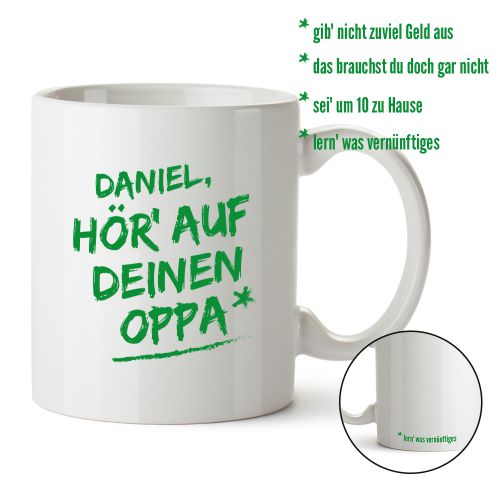 Personalisierte Tasse - HÃ¶r auf Deinen Oppa