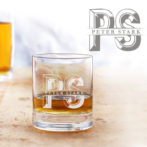 Personalisiertes Whiskyglas - Initialen