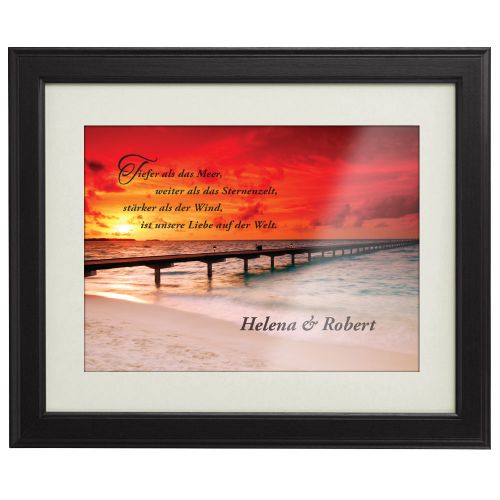 Sonnenuntergang am Meer - personalisiertes Bild