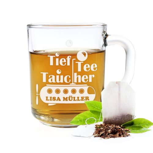 Teetasse mit Gravur - Tiefteetaucher
