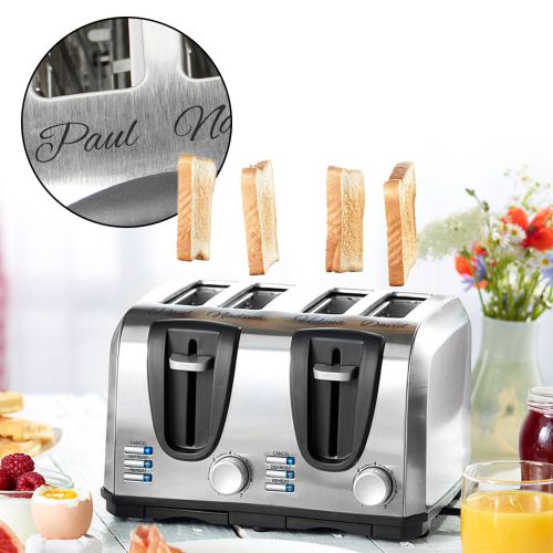 Toaster vierfach - graviert