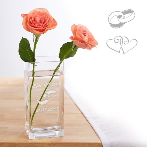 Vase zur Hochzeit - personalisiert - individuelles Hochzeitsgeschenk
