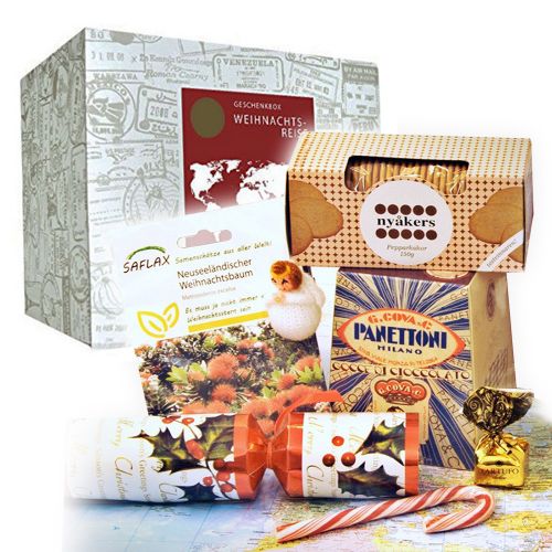 Weihnachtsbox - Weihnachtliche Weltreise Geschenkbox