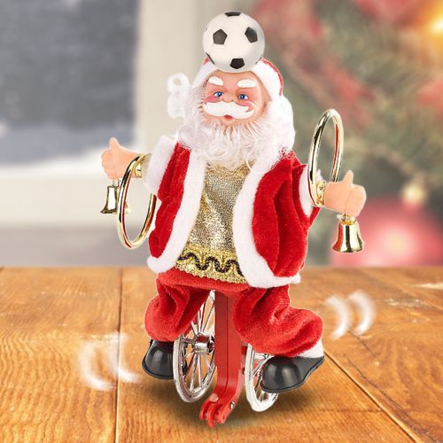 Weihnachtsmann auf Einrad