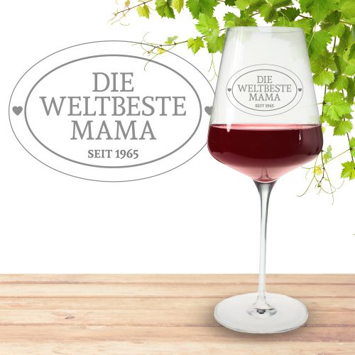 Weinglas mit Gravur - Die Weltbeste Mama