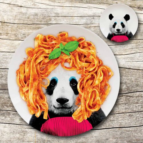 Assiette sauvage � Panda 