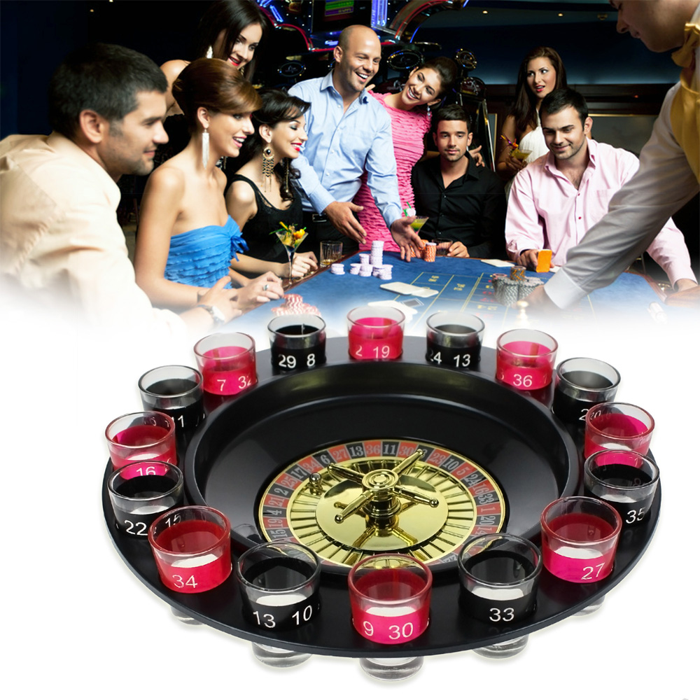 Relaxdays jeu à boire roulette pour soirées casino jeux saufspiel drink» 