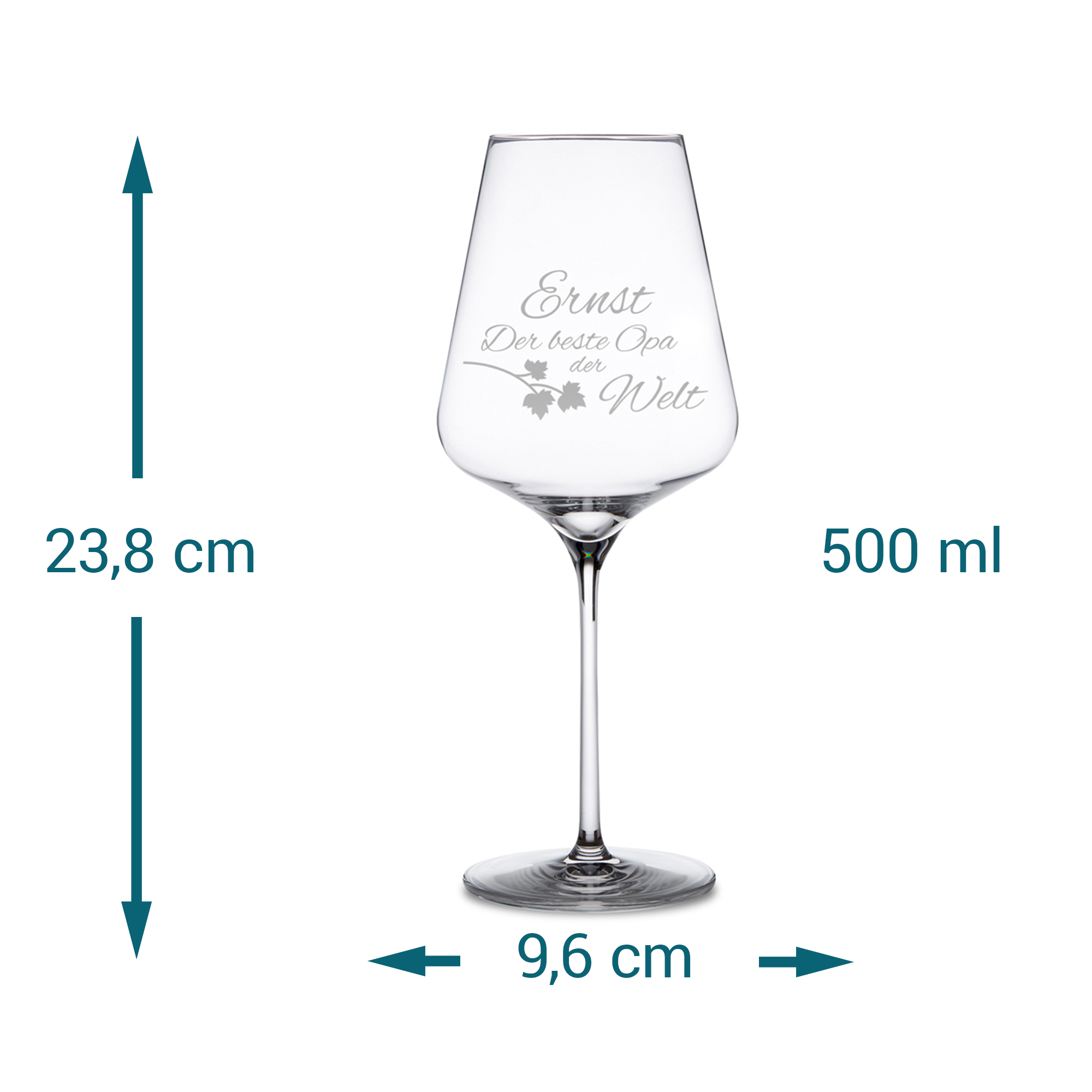 Die beste Tante der Welt 1000336 JUNIWORDS Weinglas mit Gravur Weißweinglas