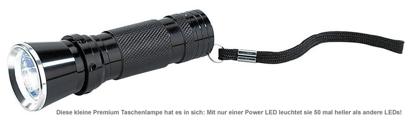 Premium Taschenlampe mit Power LED - 2 Premium Taschenlampe mit Power LED - 2