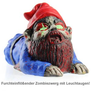 Zombie Gartenzwerg - kriechend - 2 Zombie Gartenzwerg - kriechend - 2