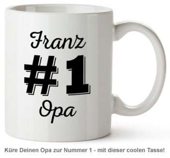 Personalisierte Tasse - Nummer 1 Opa - 2 Personalisierte Tasse - Nummer 1 Opa - 2