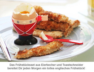 Eierbecher und Toastschneider Frühstücksset - Soldat - 2 Eierbecher und Toastschneider Frühstücksset - Soldat - 2