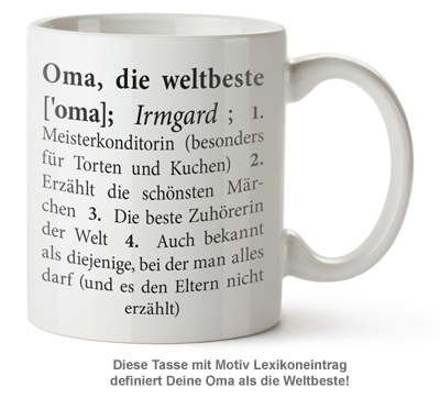 Personalisierte Tasse - Definition Weltbeste Oma - 2 Personalisierte Tasse - Definition Weltbeste Oma - 2