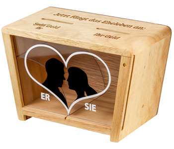 Gravierte Spardose - Eheleben - 2 Gravierte Spardose - Eheleben - 2