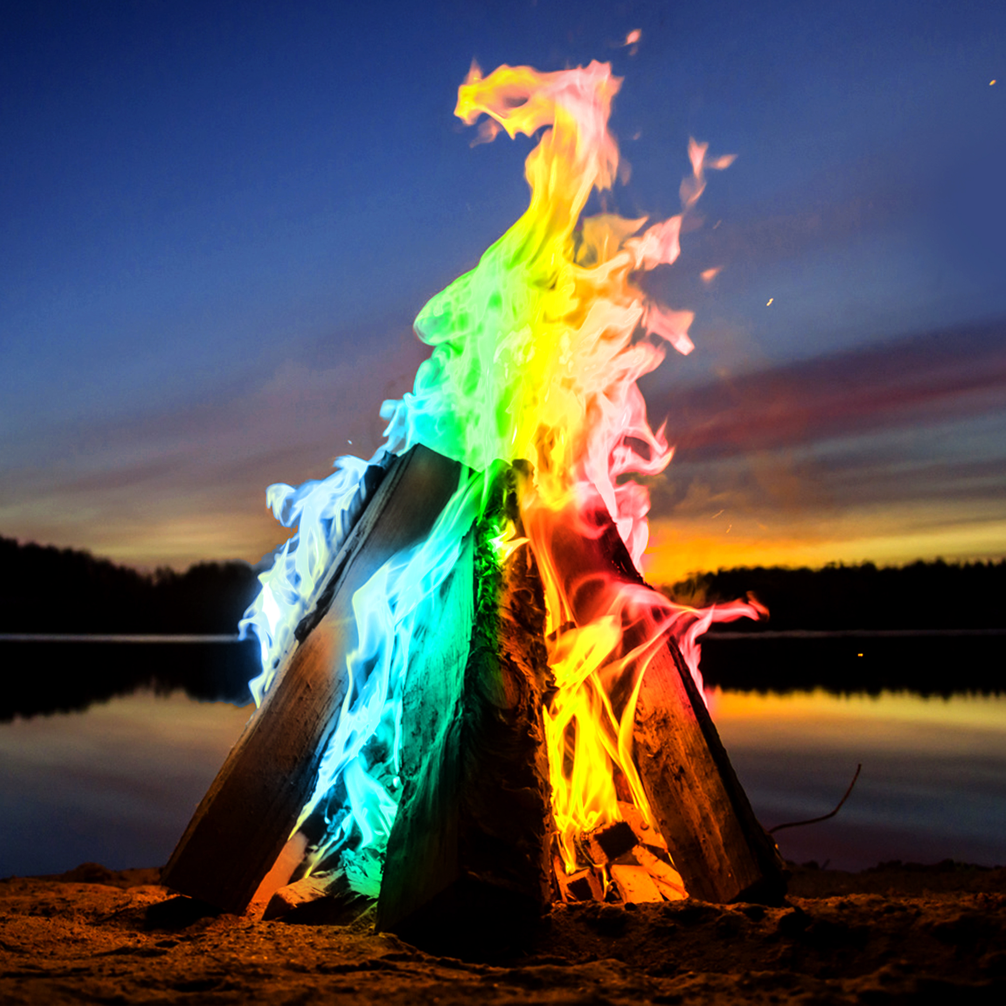 Magischer Verändern Flammen Für Holzofen Feuer Original Mystical Fire Farbe 