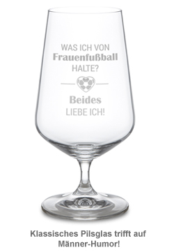 Bierglas mit Gravur - Frauenfußball - 2 Bierglas mit Gravur - Frauenfußball - 2