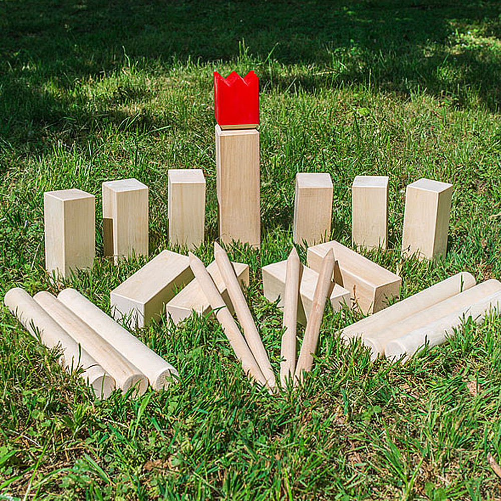 Kubb-Spiel Domino Mikado Holz Outdoor Garten Spielzeug Geburtstag Variation 