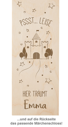 Türhänger mit Gravur für Mädchen - Fee - 3 Türhänger mit Gravur für Mädchen - Fee - 3