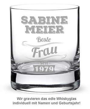 Whiskyglas mit Gravur - Beste Frau - 2 Whiskyglas mit Gravur - Beste Frau - 2