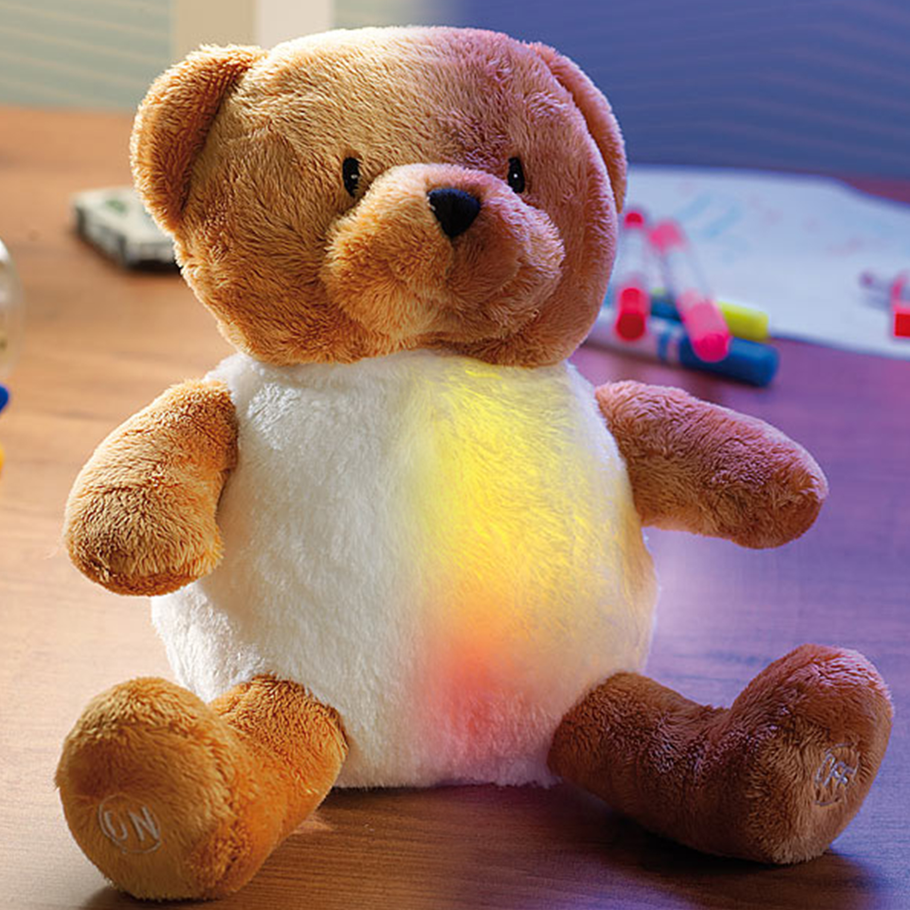 Weihnachtsgeschenk Kuscheltier Mit LED-Licht Nachtlicht Spielzeug Teddybär 