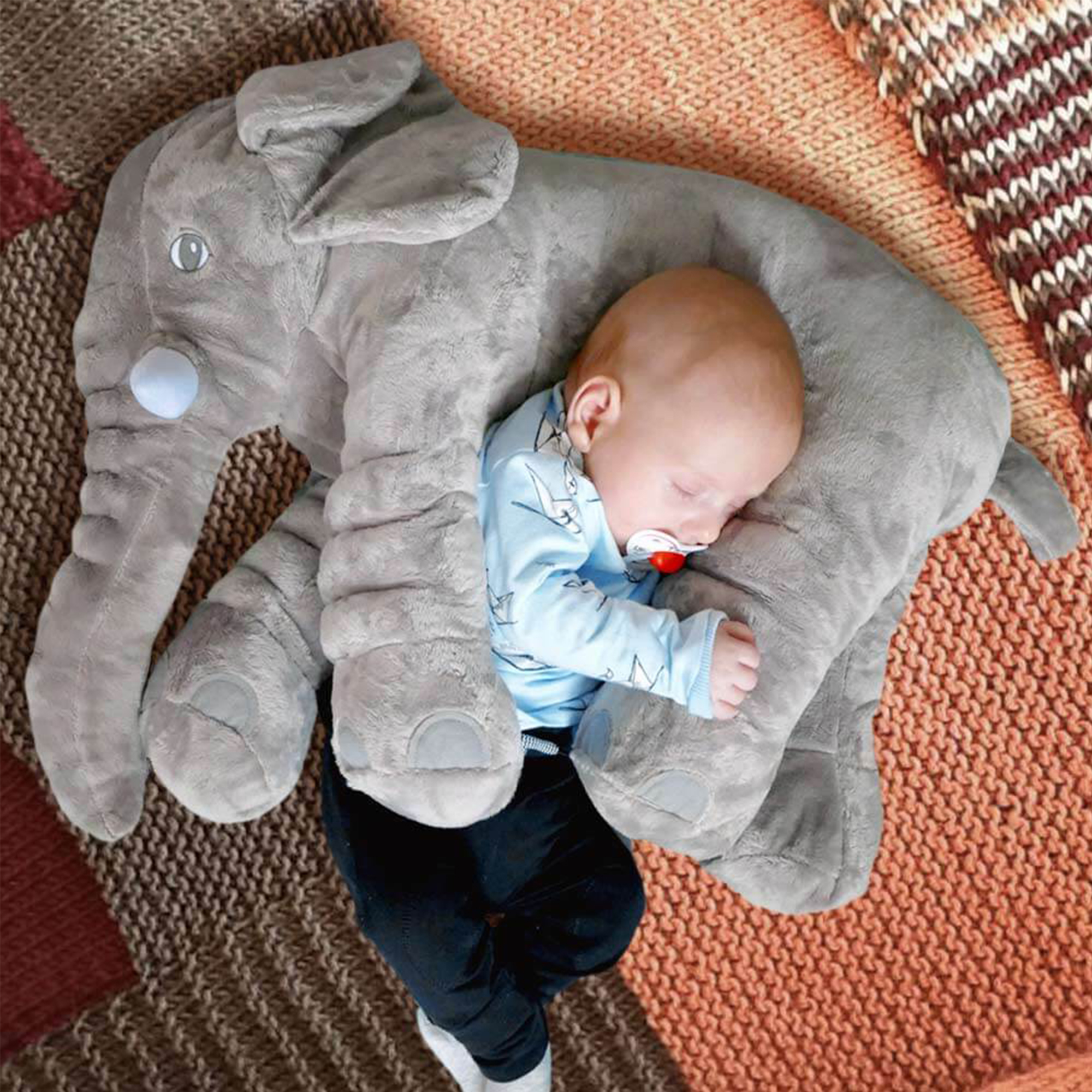 Klappar Elefant Stofftier Plüschtier Beruhigendes Kissen Baby Schlafpuppe 2020 