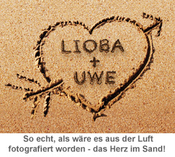 Herz im Sand - personalisierte Tasse - 2 Herz im Sand - personalisierte Tasse - 2